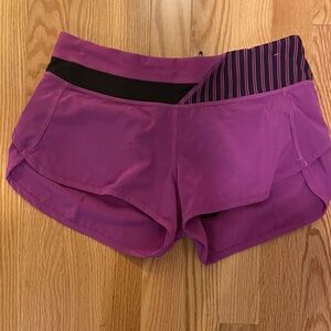 Lululemon Women's Speed Up Purple Athletic Shorts